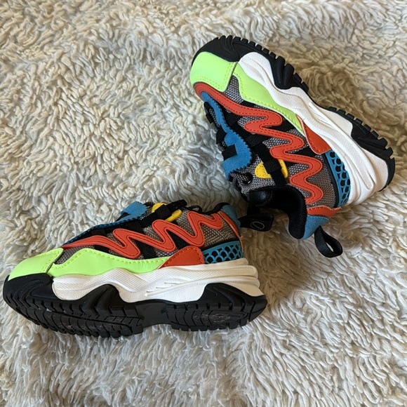 Javi Swiftly Shoes Sneakers Blu/Red/YLW Kids TD US Size 7C - Picture 4 of 15